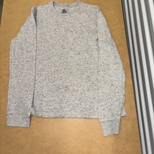 H&M Womens Gray Speckled Long Sleeve Crewneck Sweater